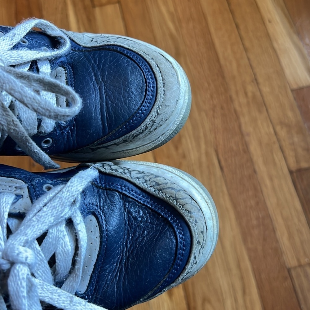 Nike air Jordan 3 Georgetown blue 5Y very worn - Picture 6 of 10